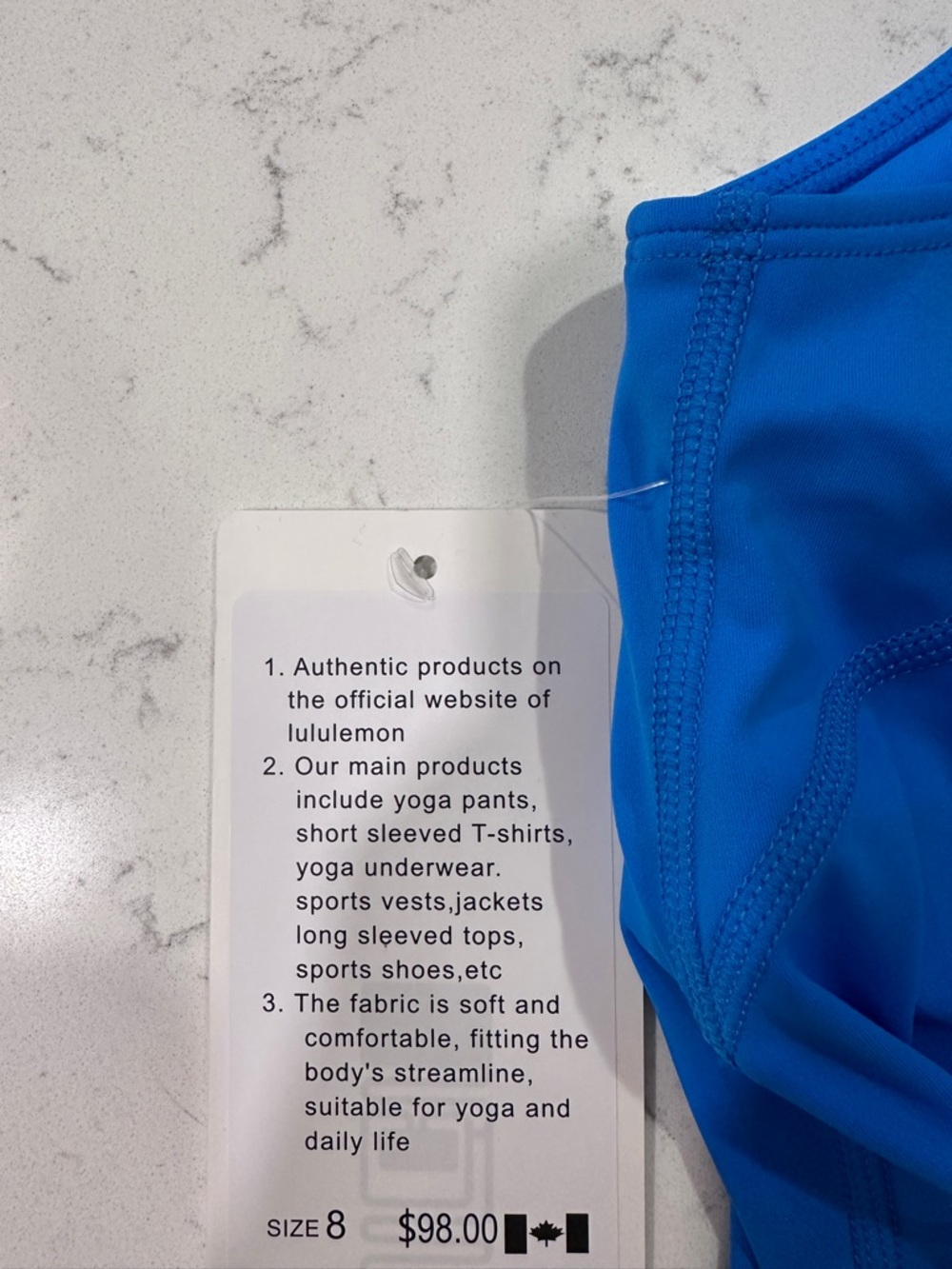 lululemon cobalt blue align tank top - Picture 3 of 3